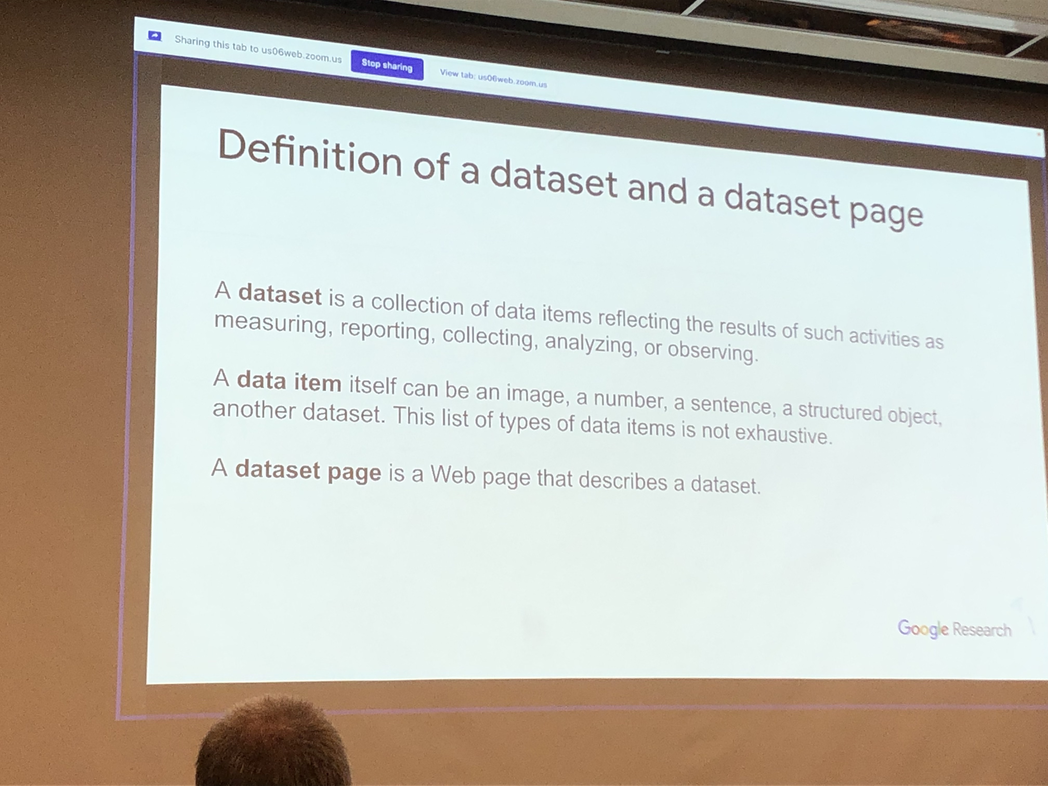Definition of Datasets